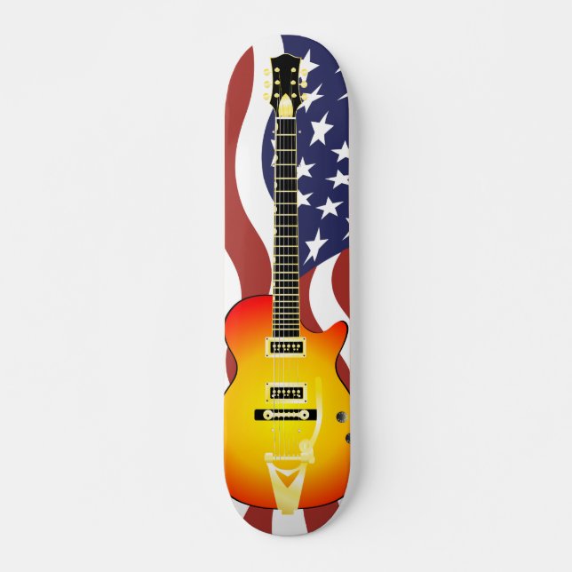 American Icon Electric Guitar Sunrise Skateboard (Front)