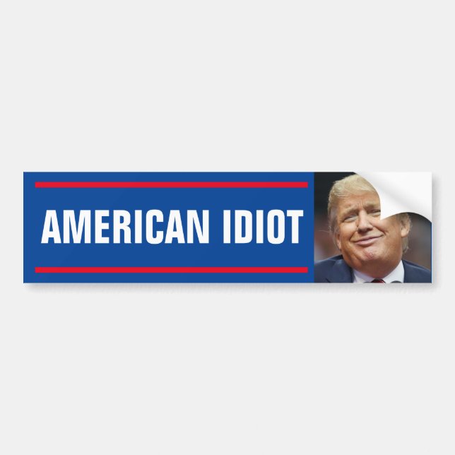 AMERICAN IDIOT BUMPER STICKER (Front)