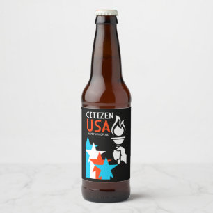American Independance Day Beer Bottle Label