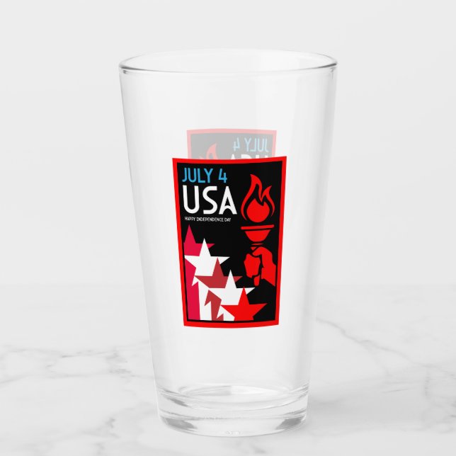 American Independance Day Glass (Front)