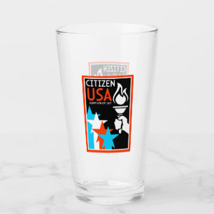 American Independance Day Glass