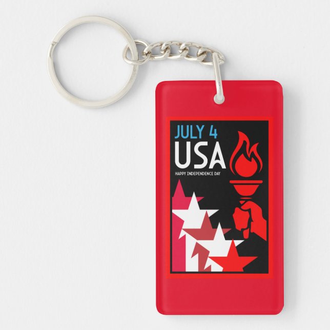 American Independance Day Key Ring (Front)