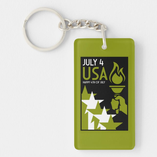 American Independance Day Key Ring (Front)