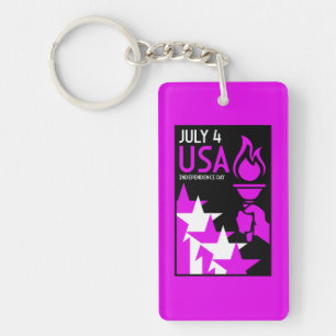 American Independance Day Key Ring