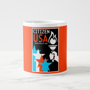 American Independance Day Large Coffee Mug