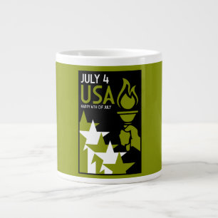American Independance Day Large Coffee Mug