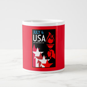 American Independance Day Large Coffee Mug