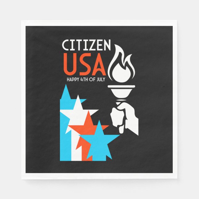 American Independance Day Napkin (Front)