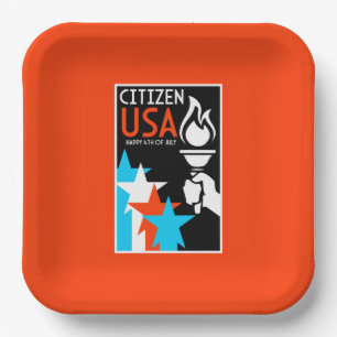 American Independance Day Paper Plate