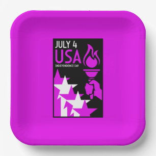 American Independance Day Paper Plate