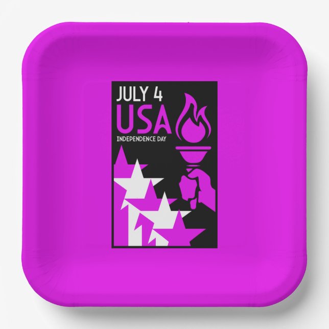 American Independance Day Paper Plate (Front)