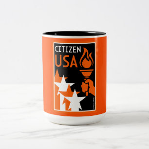 American Independance Day Two-Tone Coffee Mug