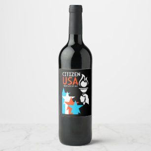 American Independance Day Wine Label
