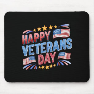 American Independence Day 4th July Happy Veterans Mouse Mat