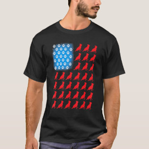 American Independence Day Flag German Shepherd Paw T-Shirt