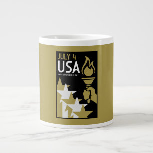 American Independence Day Large Coffee Mug
