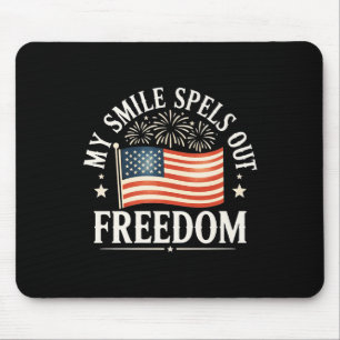 American Independence Day Men Women & Usa Flag Mouse Mat