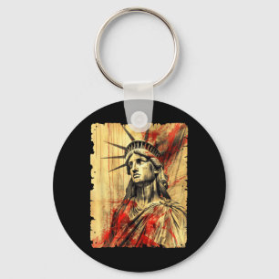 American Independence Day USA Punk Patriotic Key Ring