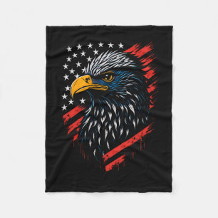 American independence day vintage american flag fleece blanket