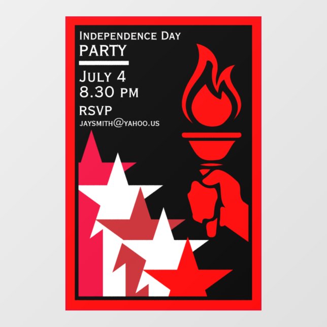 American Independence Day Window Cling (Sheet)