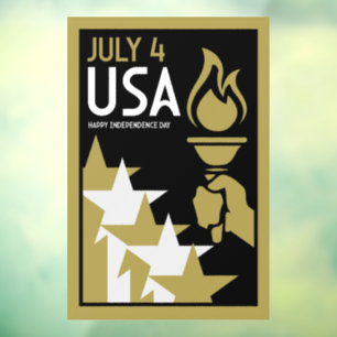 American Independence Day Window Cling