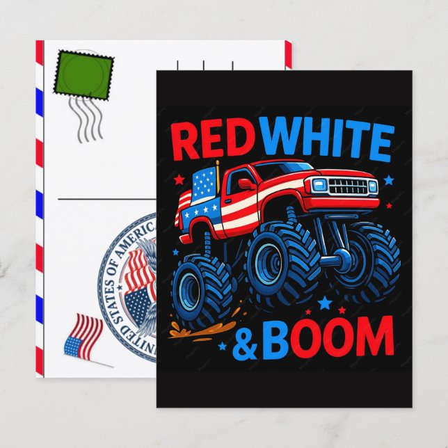 american independence poster holiday postcard (Front/Back)