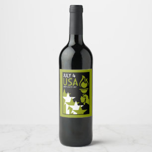 American Indepeneance Day Wine Label