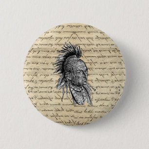 American Indian 6 Cm Round Badge