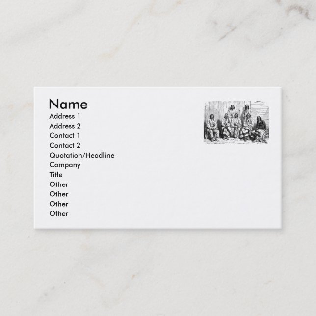 American Indian Business Card (Front)