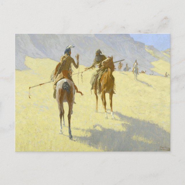 American Indian by Remington Postcard (Front)