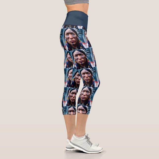 AMERICAN INDIAN Capris YOGA PANTS LEGGINGS (Right)