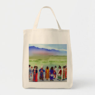 American Indian Celebration Grocery Tote Bag