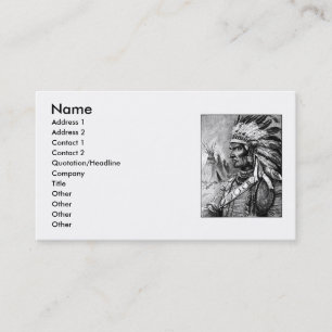 American Indian Chief Business Card