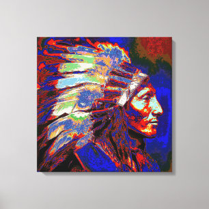 American Indian Chief Canvas Print