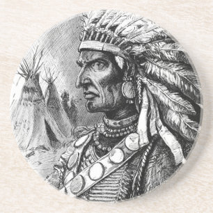 American Indian Chief Coaster