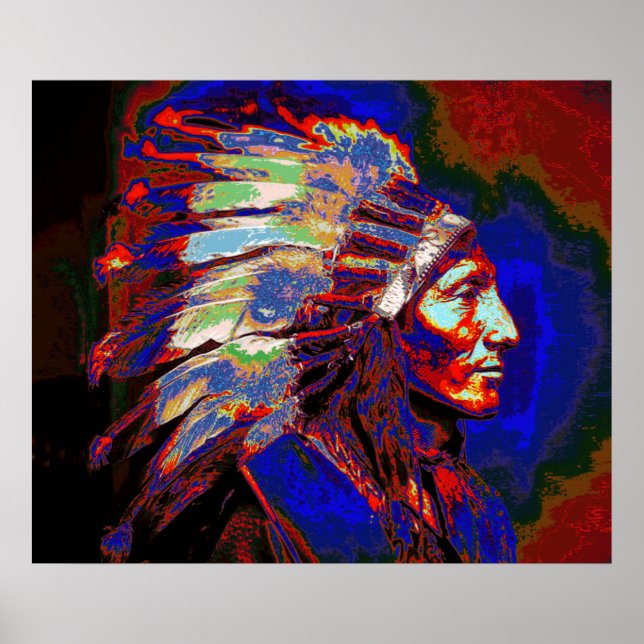 American Indian Chief Graphic Poster (Front)