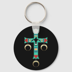 American Indian Cross Key Ring