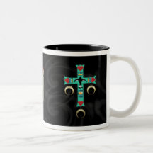 American Indian Cross with Two Feathers