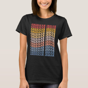American Indian Groovy Retro Horse T-Shirt