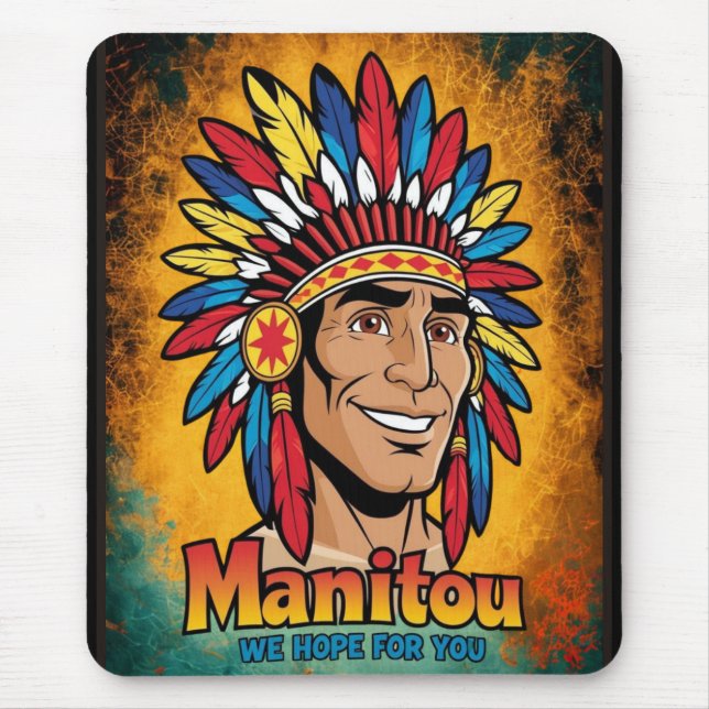 American-Indian lightning colors. Mouse Mat (Front)