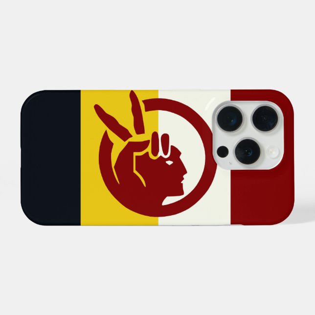 American Indian Movement flag iPhone Case (Back Horizontal)