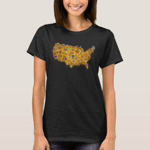 American Indian Native Tribes Map T-Shirt