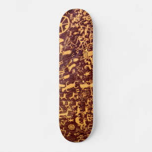 American Indian Newspaper Rock Petroglyph Ancient Skateboard