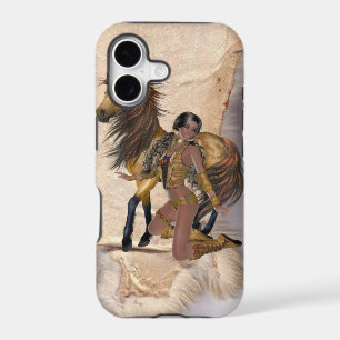 American Indian Princess and Horse