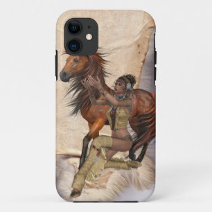 American Indian Princess and Horse iPhone 11 Case