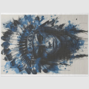 American Indian Princess Headdress Decoupage Tissue Paper