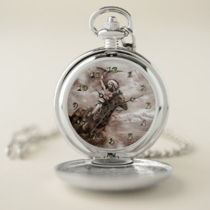 American Indian Riding Horse Pocket Watch