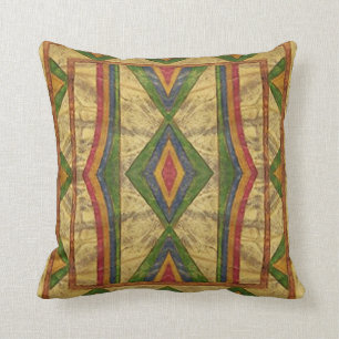 American Indian (Sioux) Parfleche style Pillow. Cushion