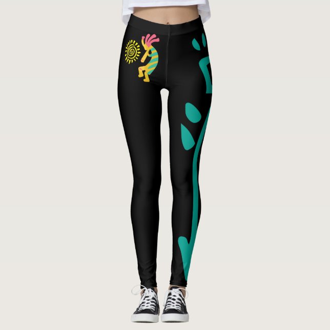 American Indian Style Kokopelli Leggings (Front)