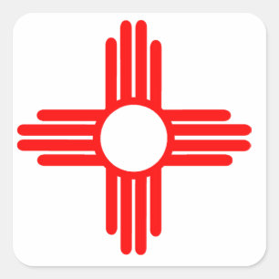 American Indian Sun Symbol Square Sticker